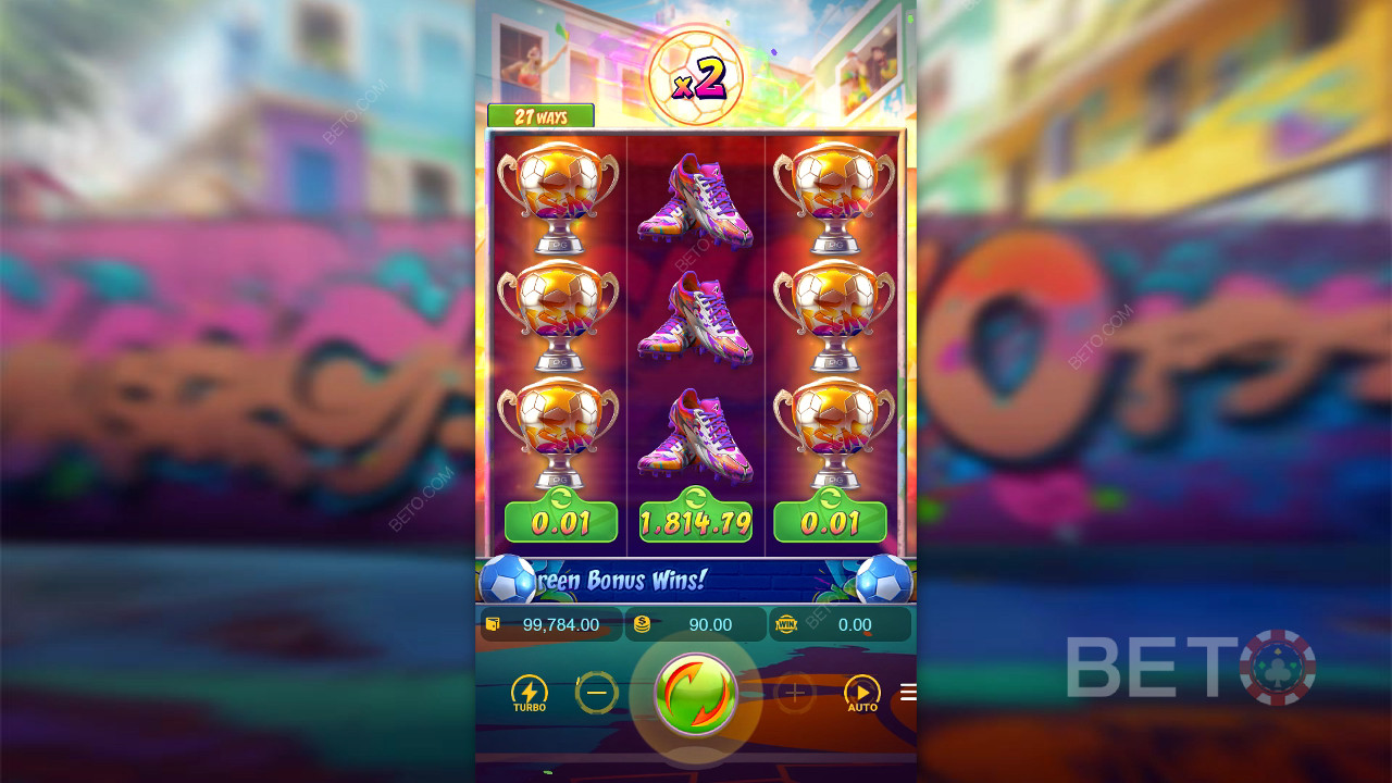 Vinci 2.000 La tua puntata nella slot Futebol Fever!