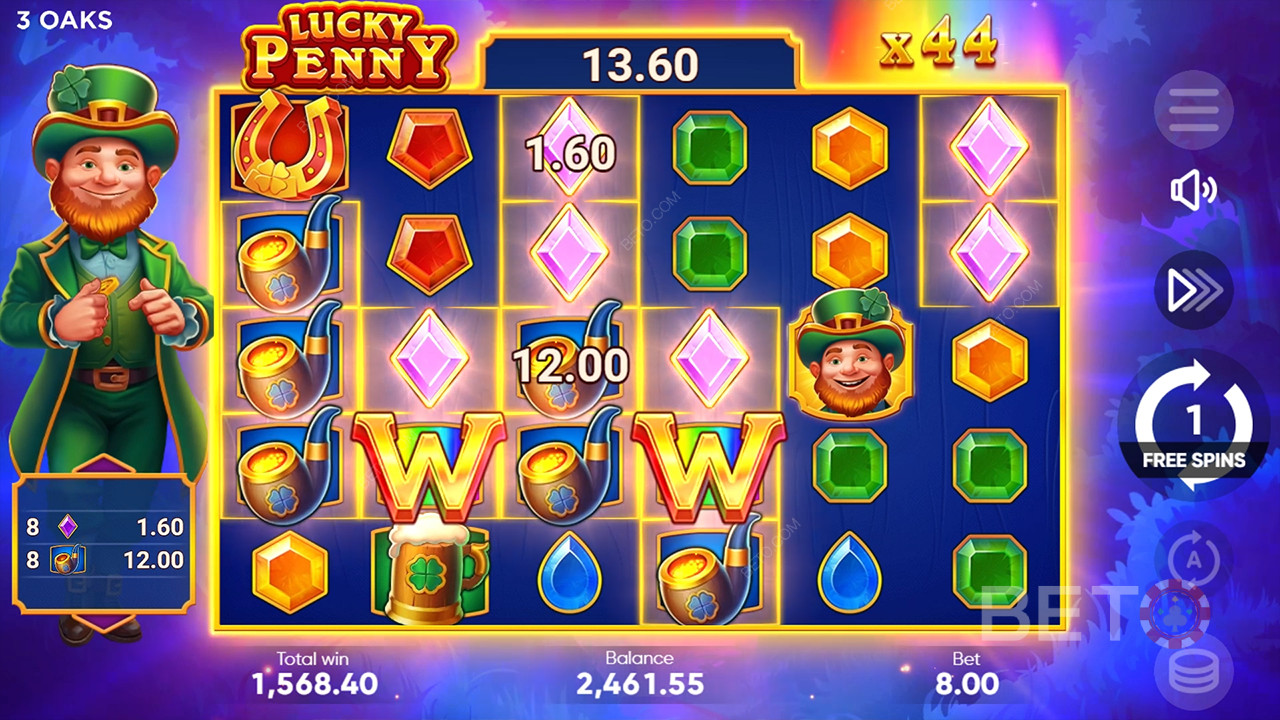 Caratteristiche bonus spiegate in Lucky Penny di 3 Oaks Gaming