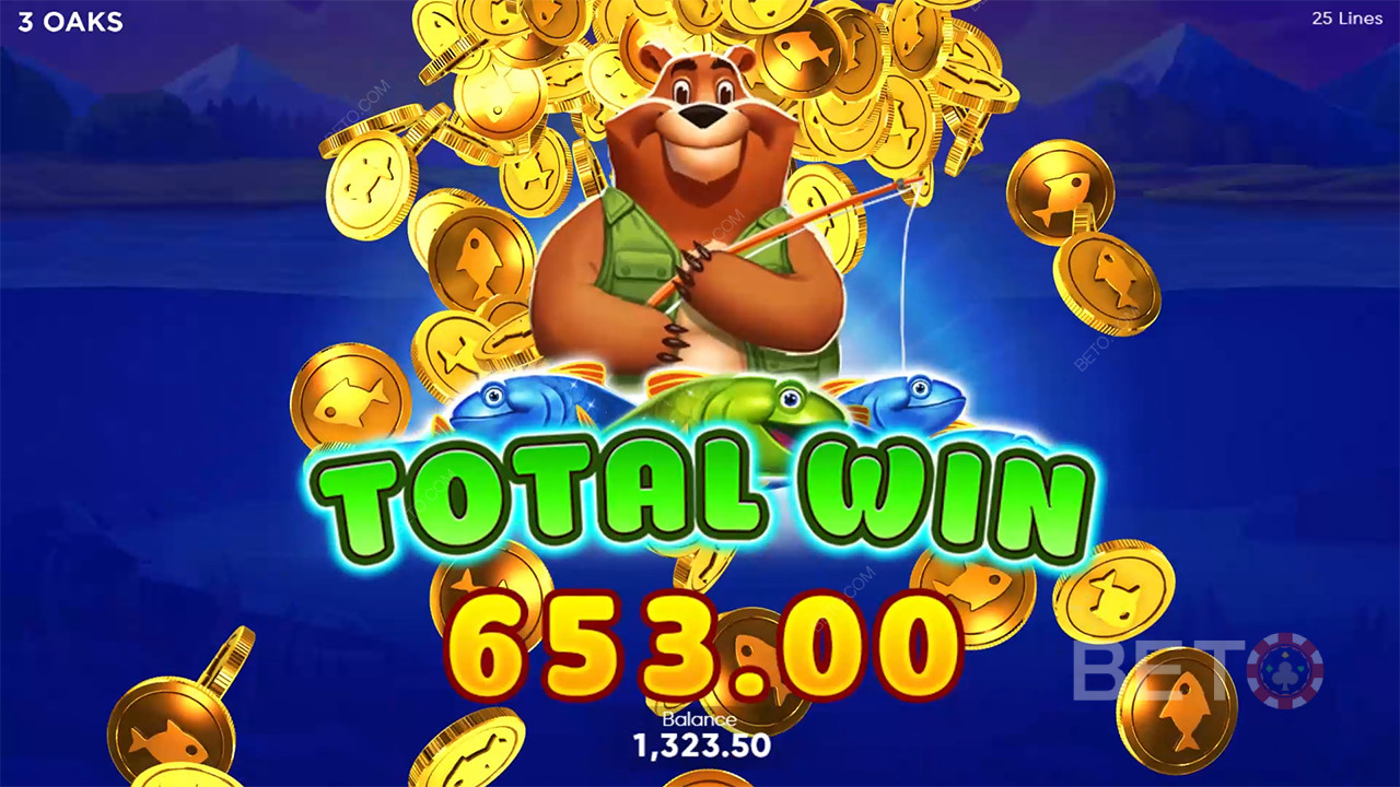 Vinci 2.500x la tua puntata nella slot online Fishin