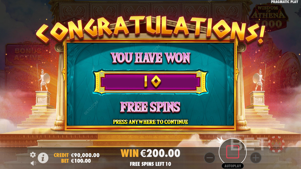 Le funzioni bonus spiegate in Wisdom of Athena 1000 di Pragmatic Play