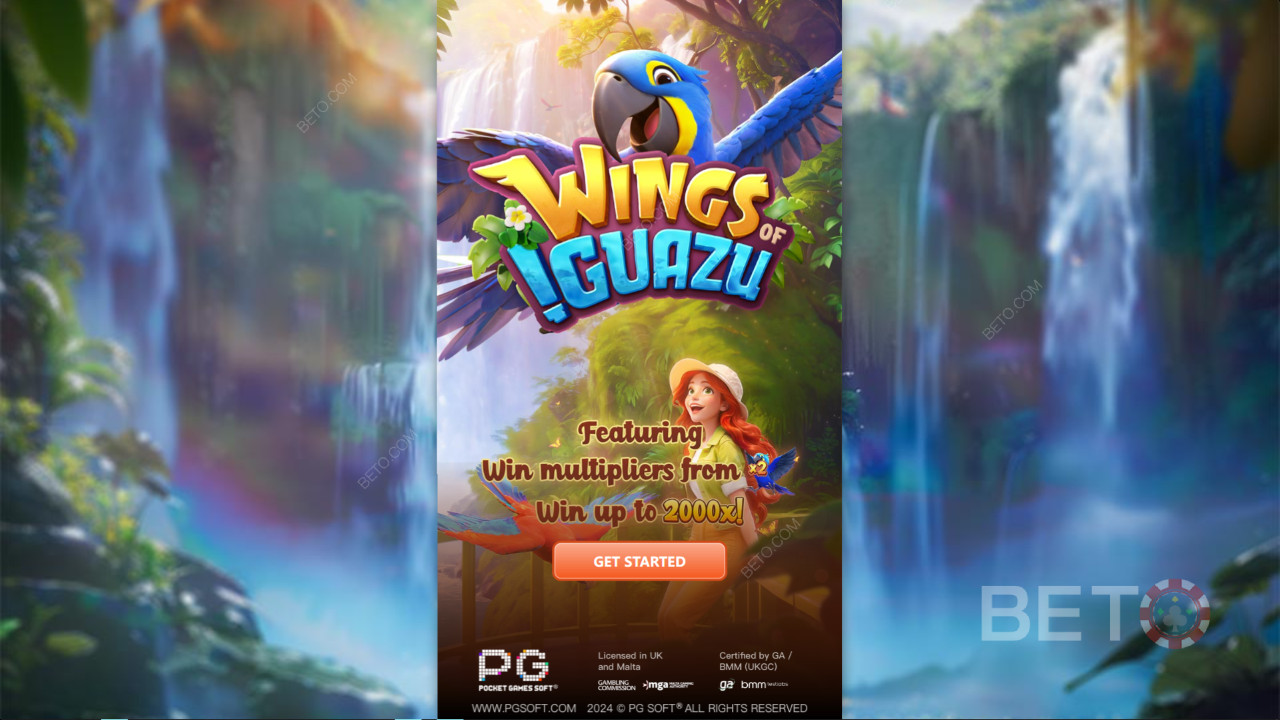 Vinci 2.000x la tua puntata nella slot online Wings of Iguazu!