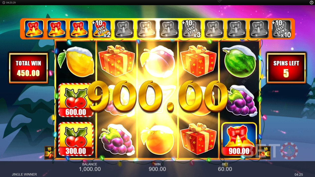 Vinci 3.333x la tua puntata nella slot Jingle Winner!