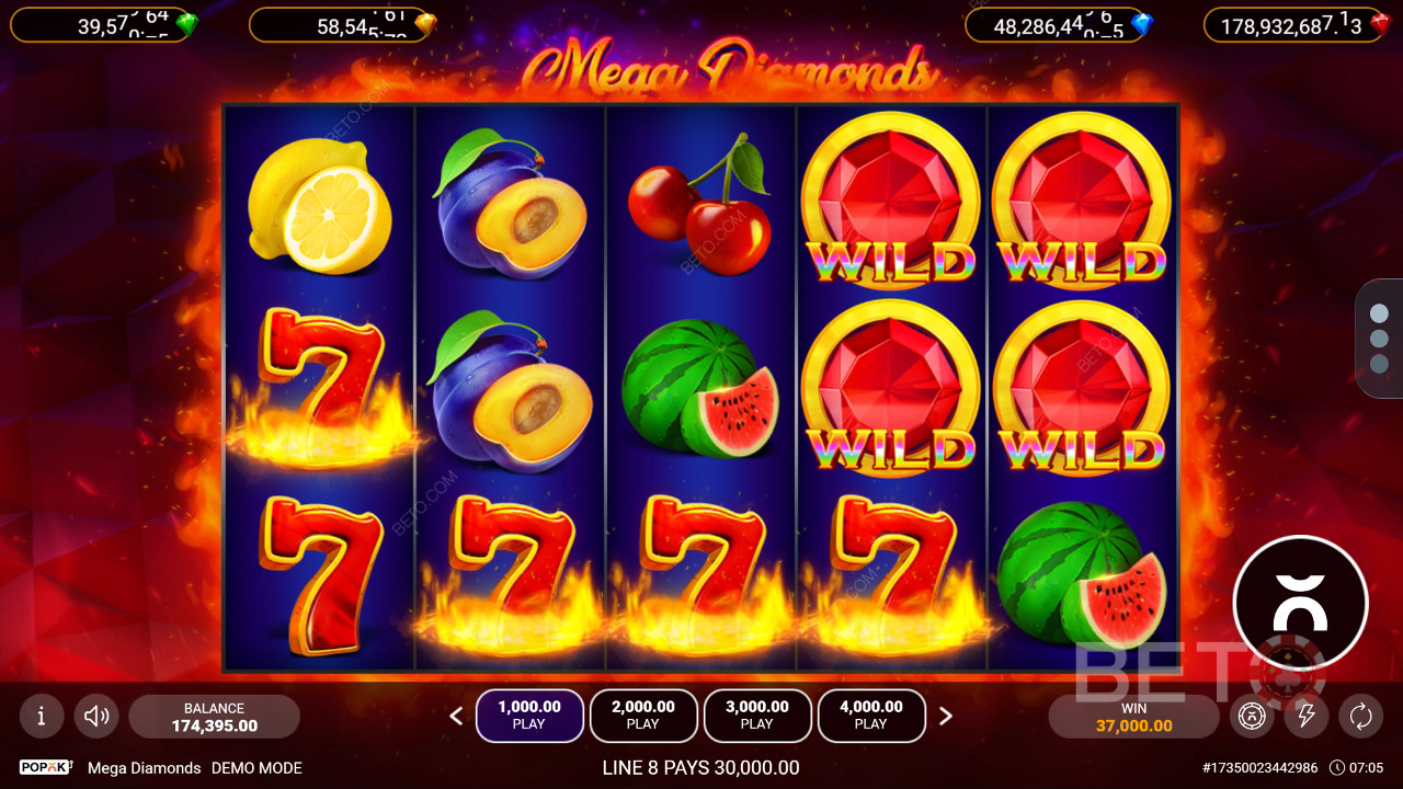 Recensione di Mega Diamonds da parte di BETO Slots