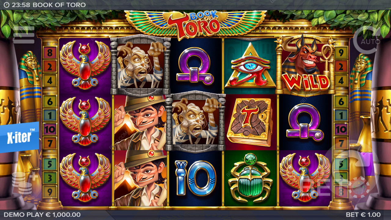 Divertiti con diversi Wilds, Respins e Free Spins nella slot Book of Toro