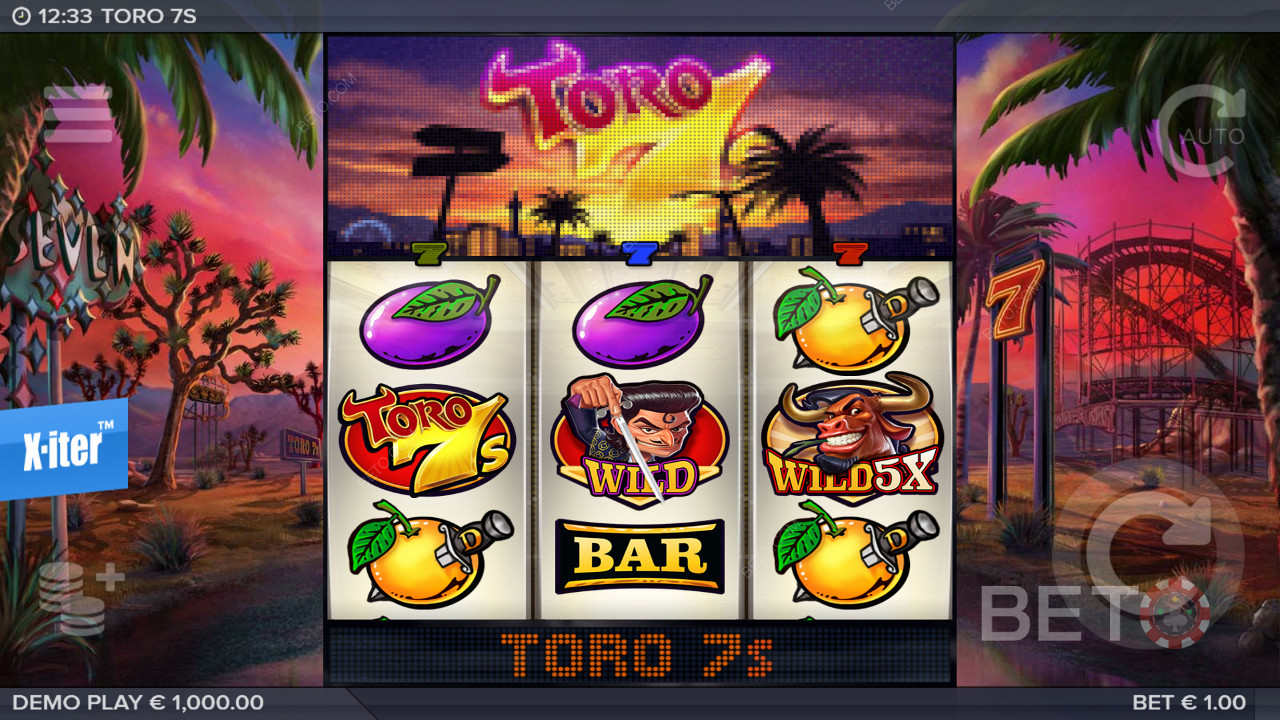 Godetevi la splendida combinazione di una slot classica e di funzioni moderne nella slot Toro 7s