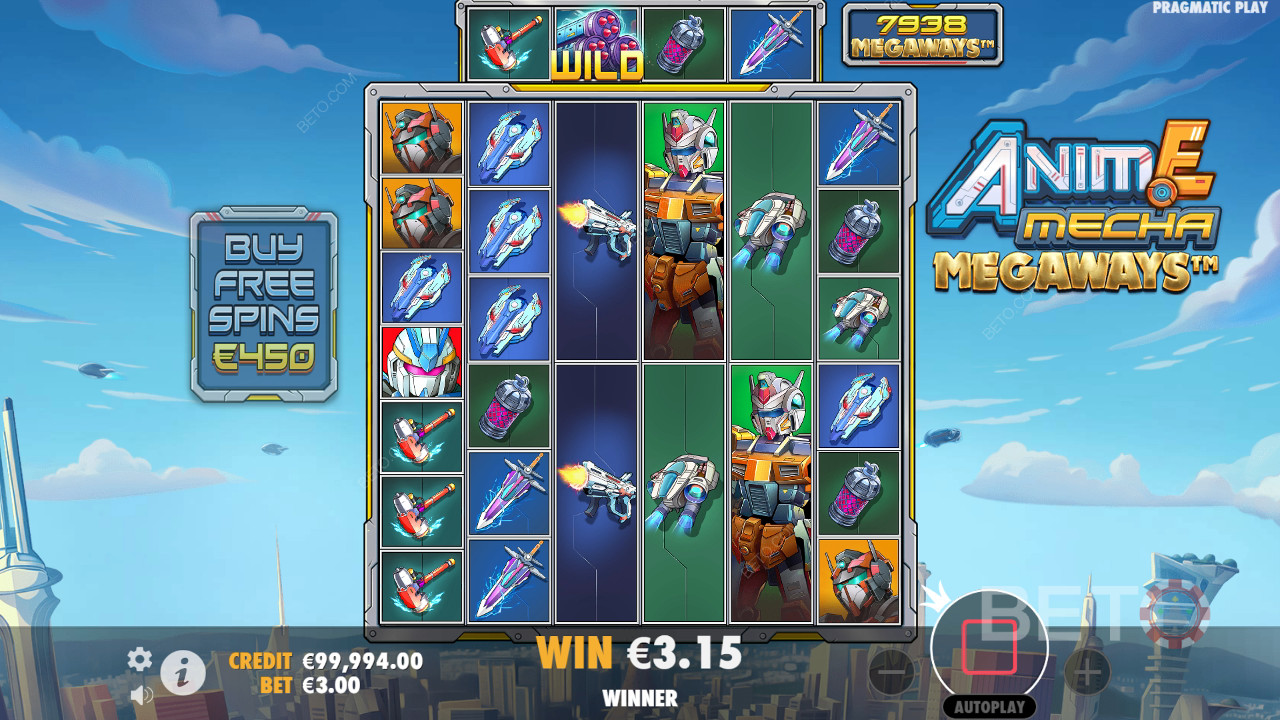 Le funzioni bonus spiegate in Anime Mecha Megaways di Pragmatic Play