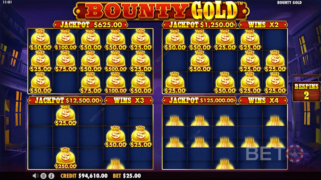 Bonus speciale Money Re-Spin di Bounty Gold