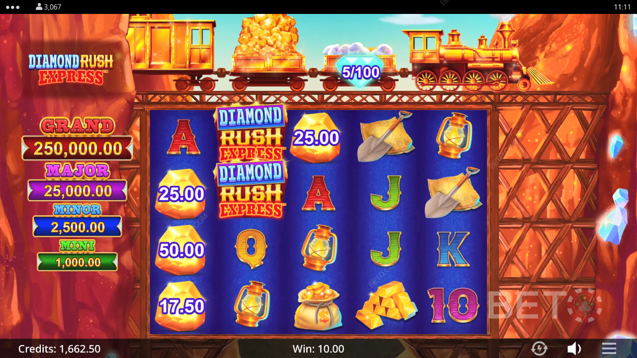 Diamond Rush Express Recensione di BETO Slots