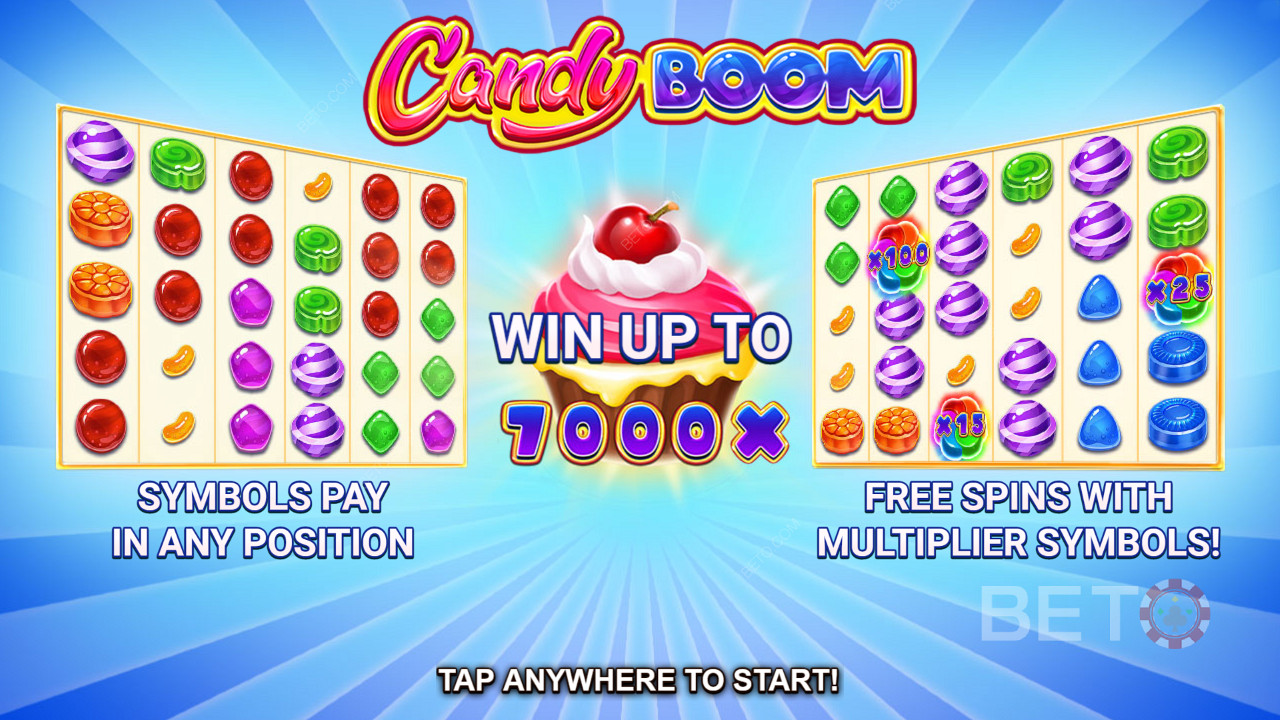 Inizia la tua sessione di gioco in Candy Boom