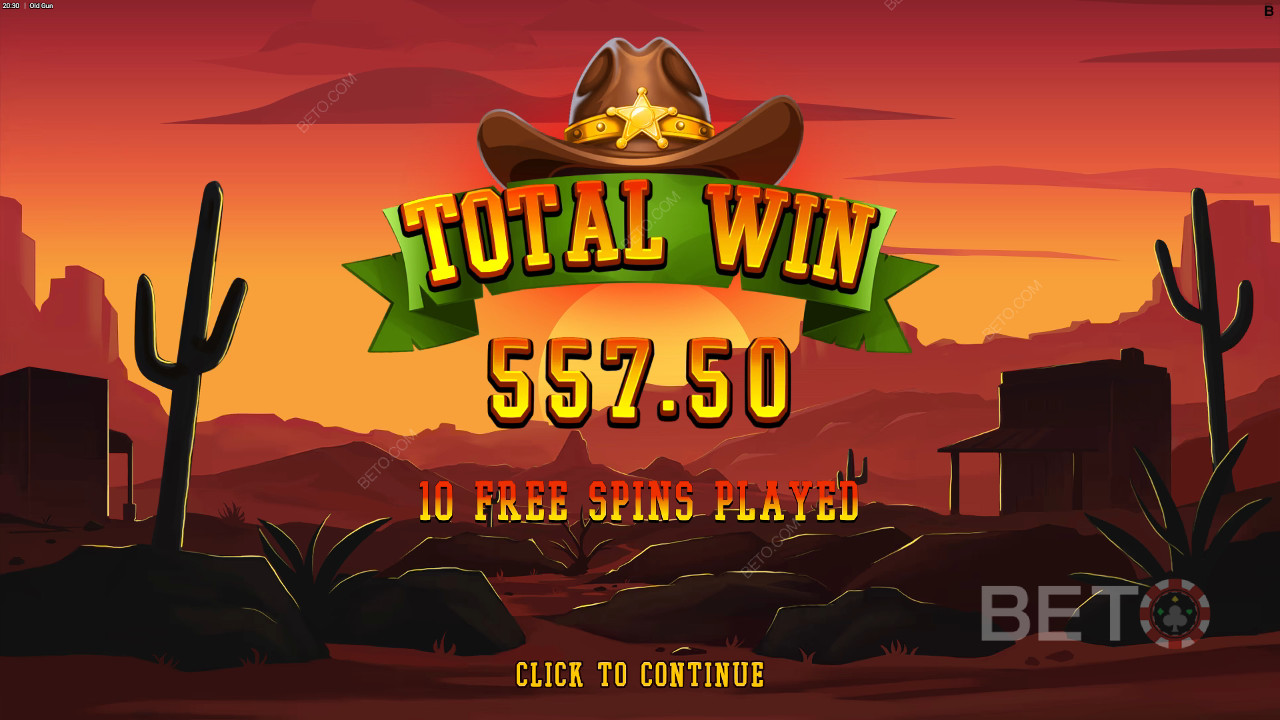 Vinci 12.500x la tua puntata nella slot Old Gun!