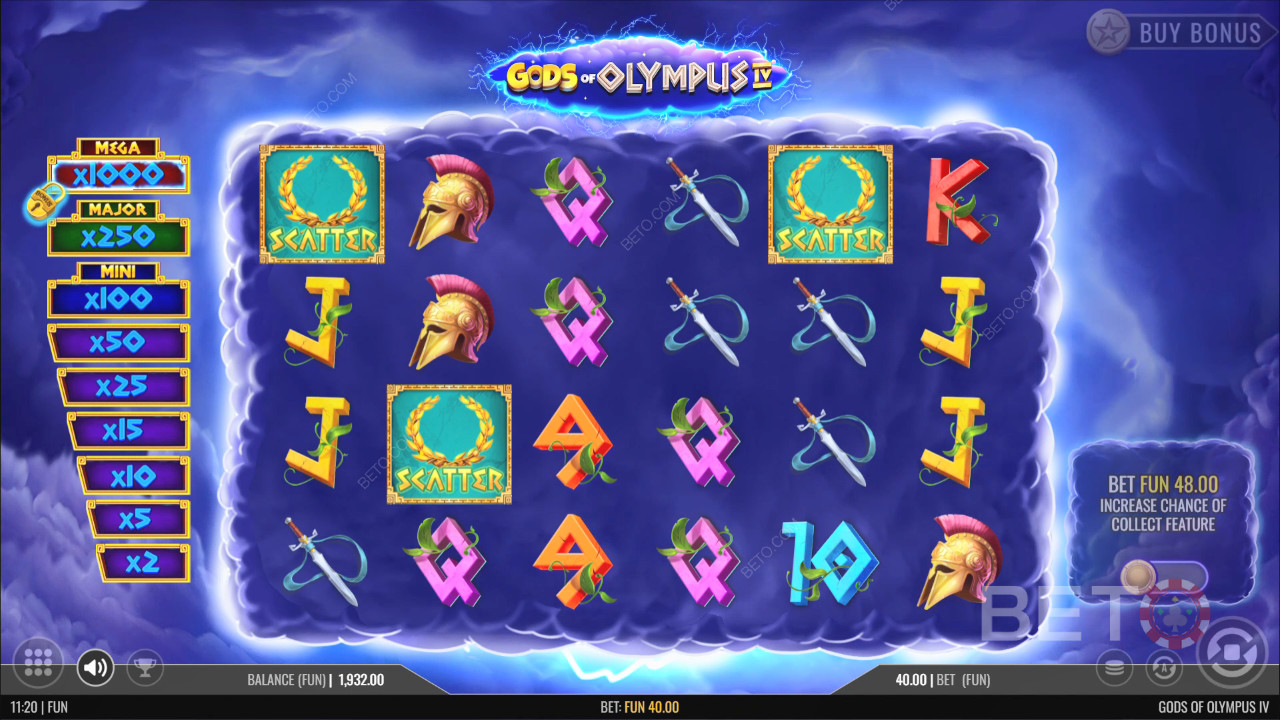 Gods of Olympus IV Recensione di BETO Slots