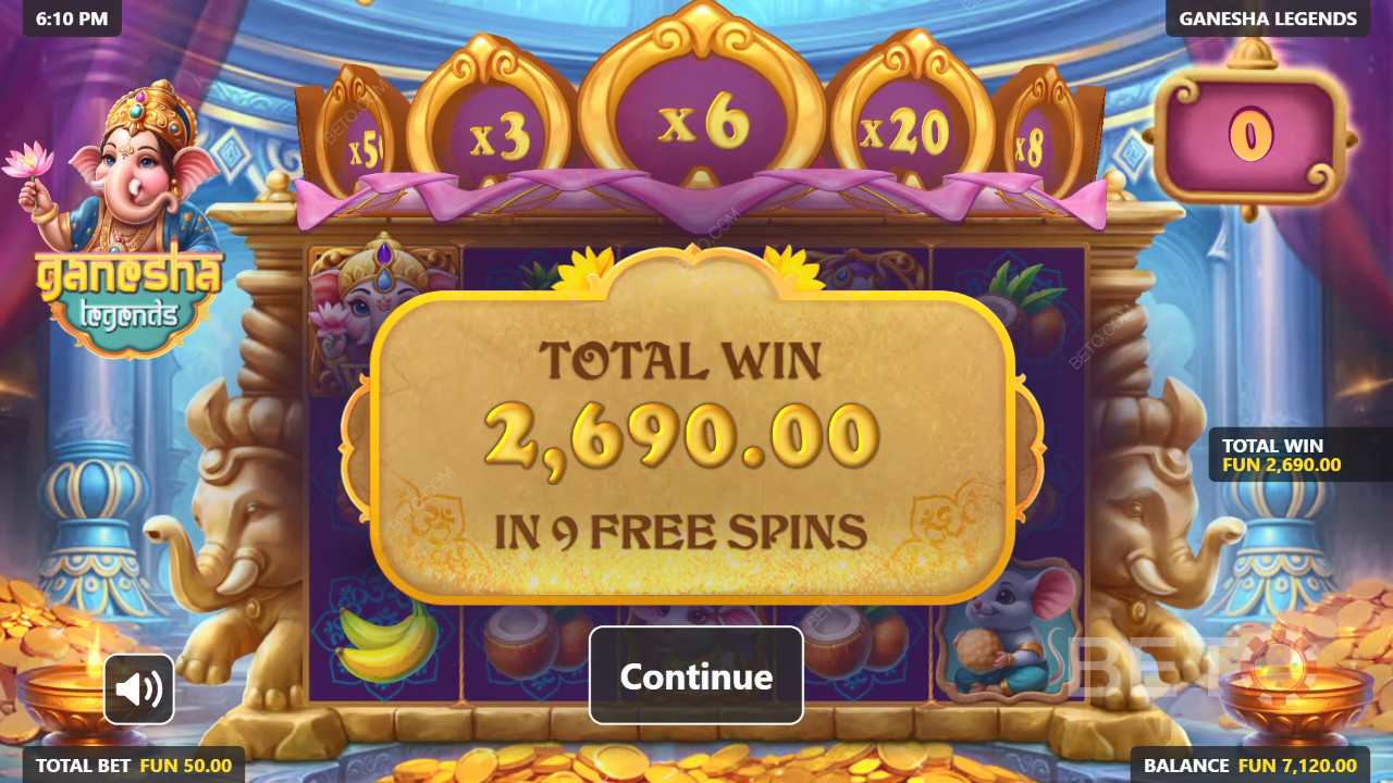 Vinci 5.000x la tua puntata nella slot Ganesha Legends!