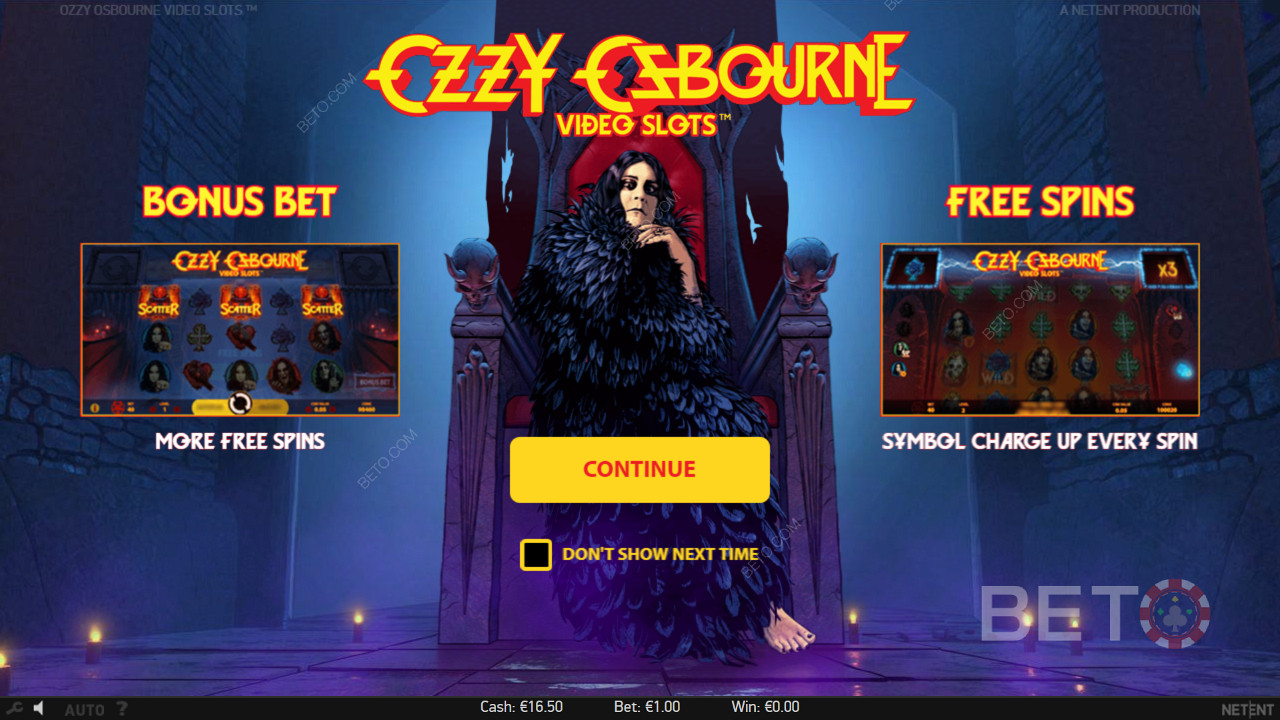 Godetevi il Bonus Bet e i Free Spins nella slot machine Ozzy Osbourne