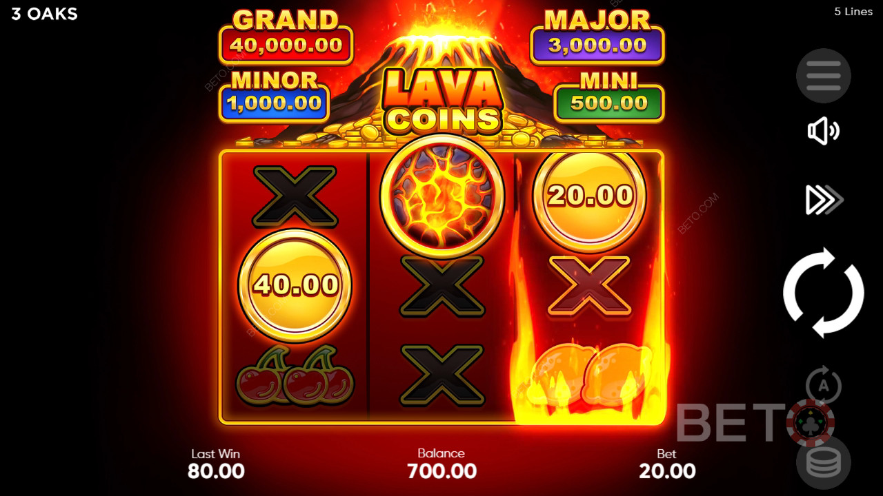 Recensione di Lava Coins da parte di BETO Slots