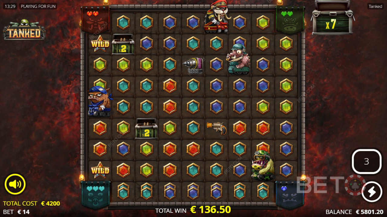 Vinci 25.000x la tua puntata nella slot machine Tanked!