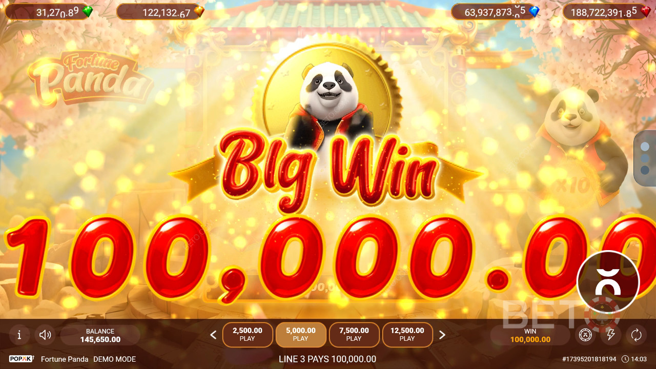 Vinci 2.500x la tua puntata nella slot online Fortune Panda!