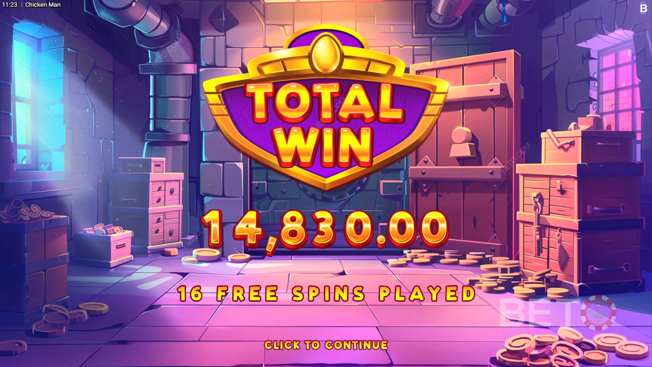Vinci 12.500x la tua puntata nella Video Slot Chicken Man!