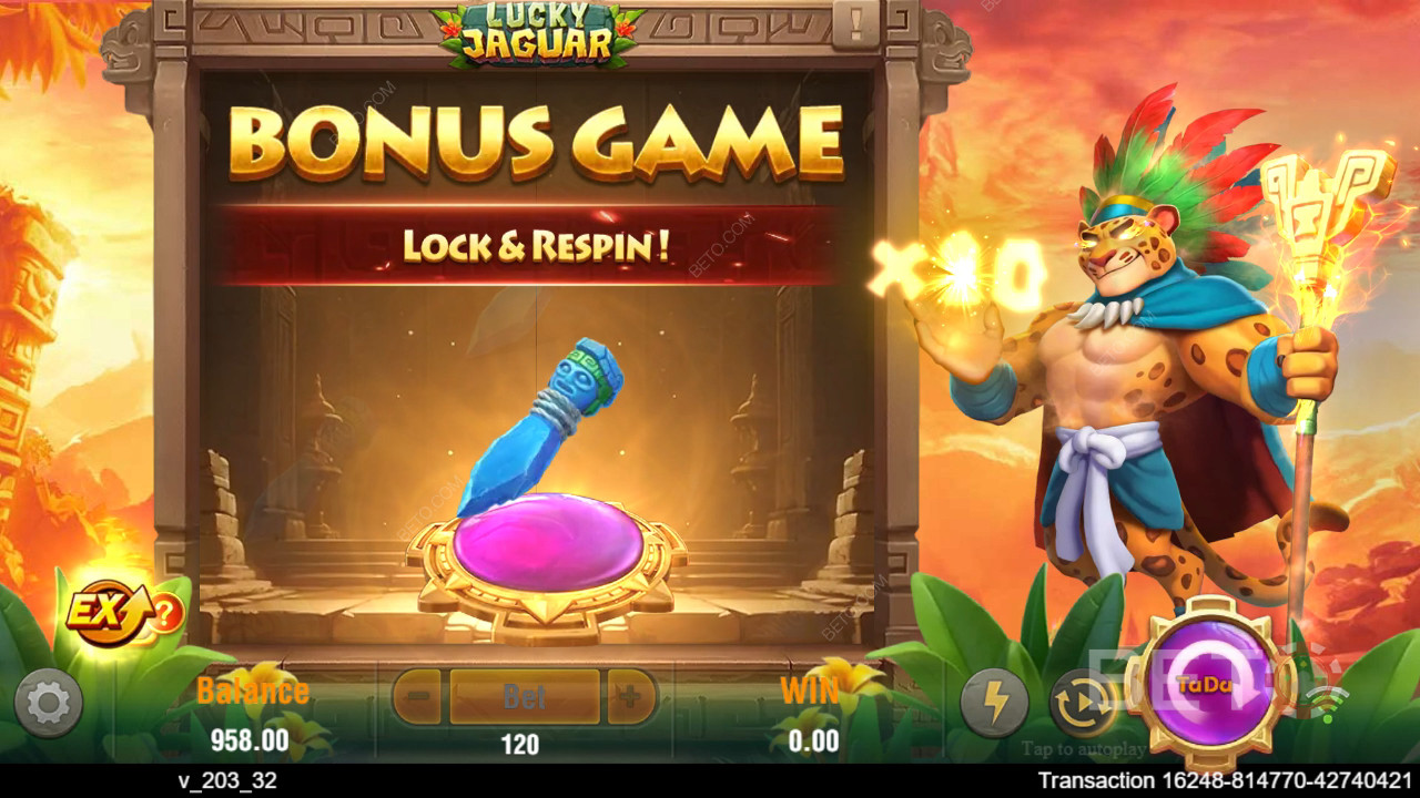 Caratteristiche bonus spiegate in Lucky Jaguar di TaDa Gaming