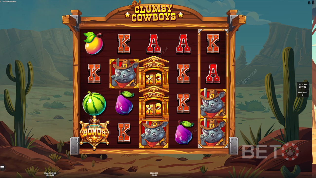 Clumsy Cowboys Recensione di BETO Slots