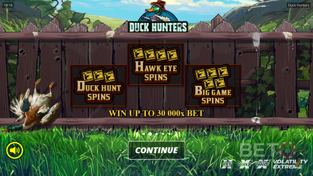 Vinci 30.000x la tua puntata nella slot Duck Hunters!