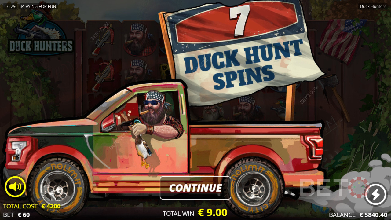 Le funzioni bonus spiegate in Duck Hunters da Nolimit City
