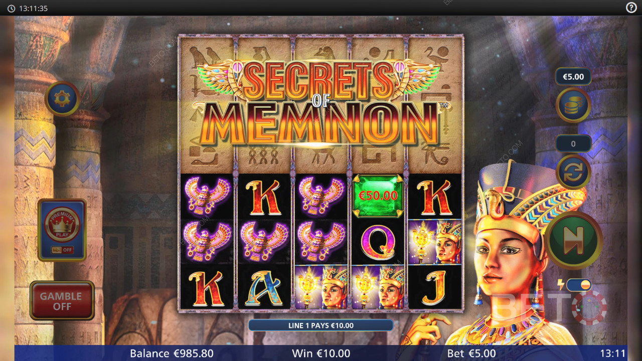 Secrets of Memnon Recensione di BETO Slots