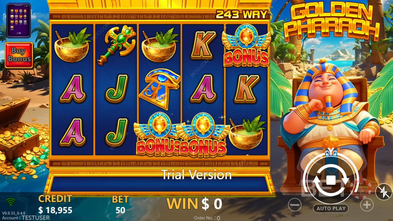 Recensione di Golden Pharaoh da parte di BETO Slots