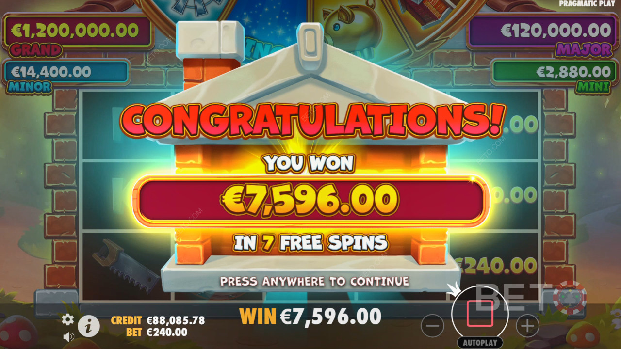 Vincete 10.000x la vostra puntata nella video slot Brick House Bonanza!