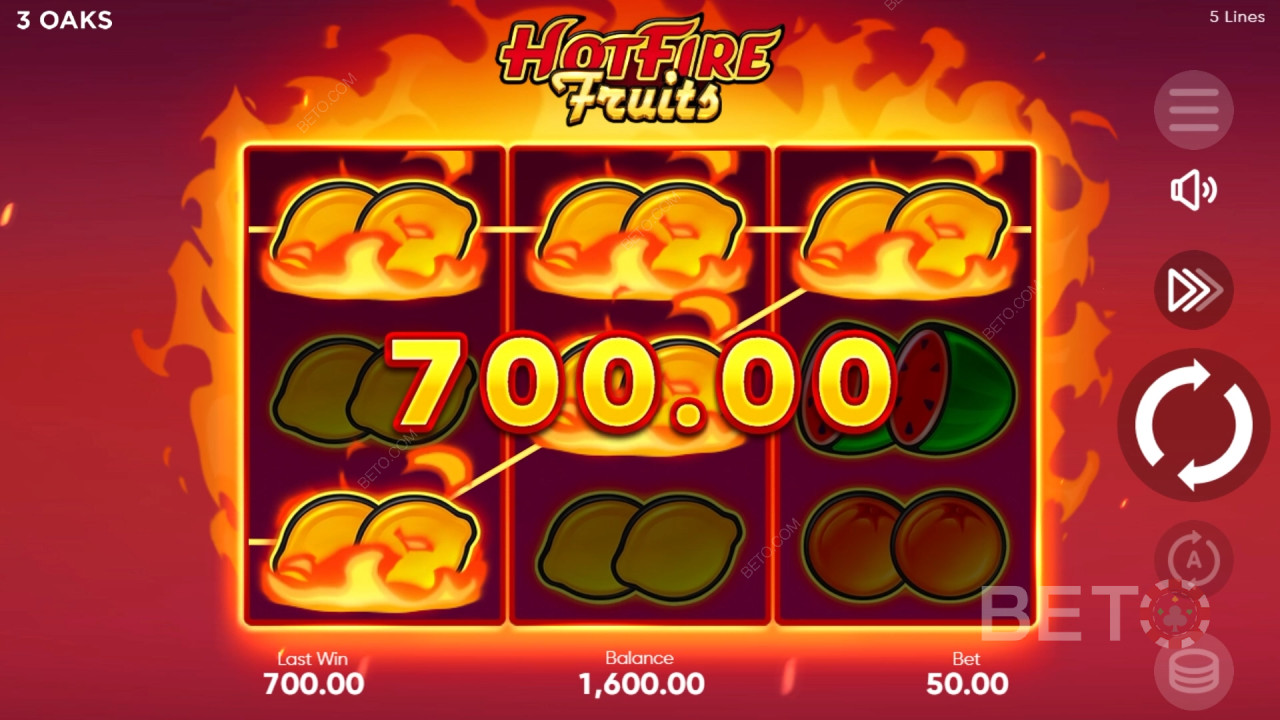 Recensione di Hot Fire Fruits da parte di BETO Slots
