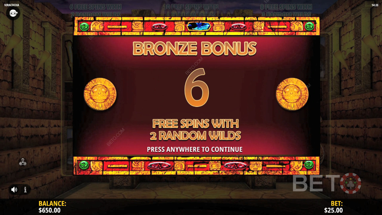 Vinci 9.600x la tua puntata nella slot online Viracocha!