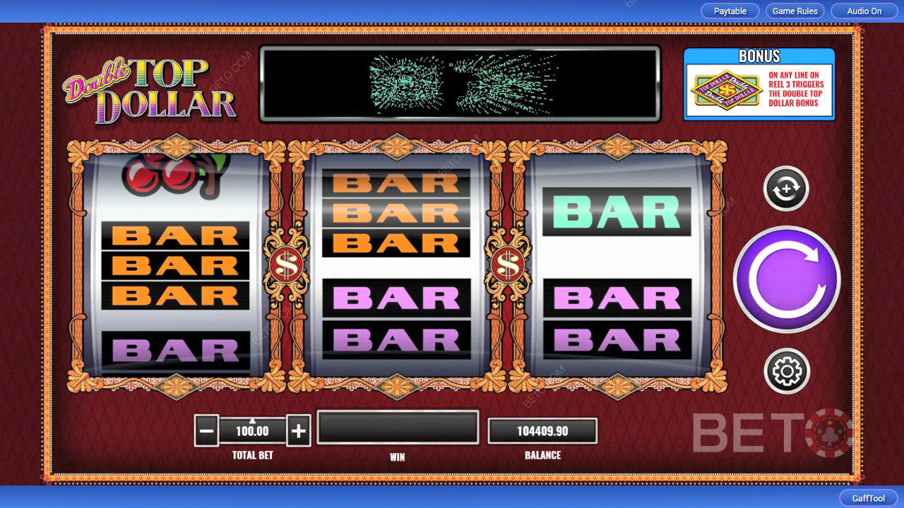 Recensione di Double Top Dollar da parte di BETO Slots