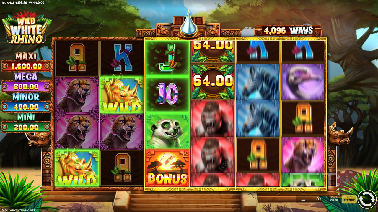 Recensione di Wild White Rhino da parte di BETO Slots