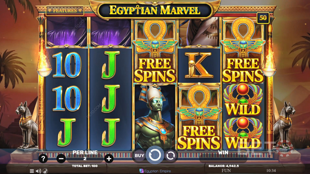 Egyptian Marvel Recensione di BETO Slots
