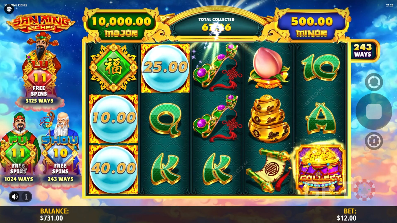San Xing Riches Recensione di BETO Slots