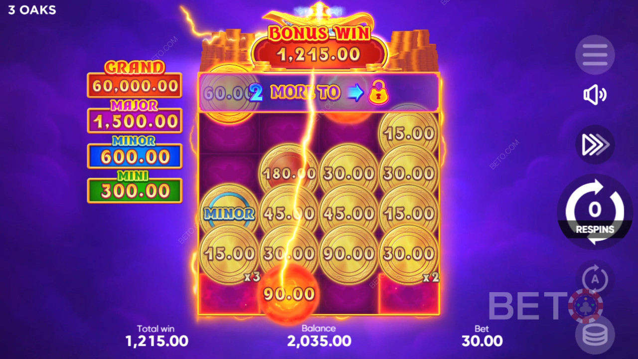 Caratteristiche bonus spiegate in Coin Lamp di 3 Oaks Gaming