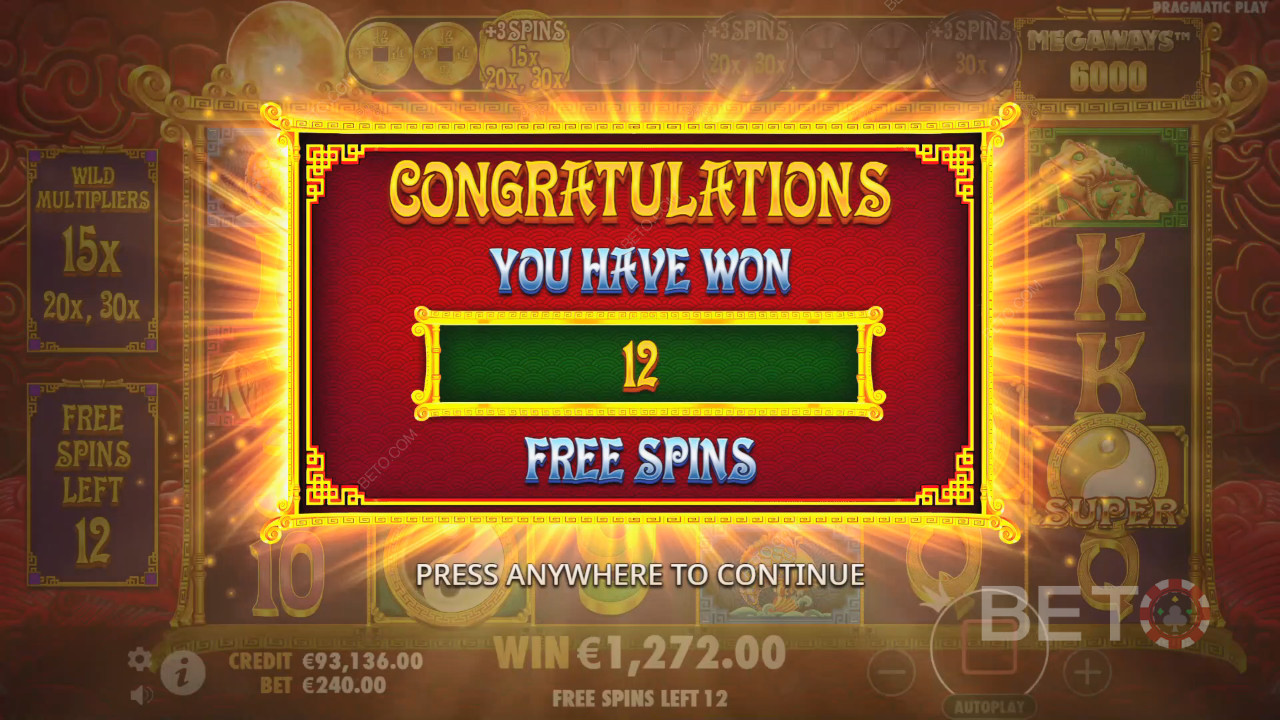 Vinci 8.000x la tua puntata nella slot online 5 Lions Megaways 2!
