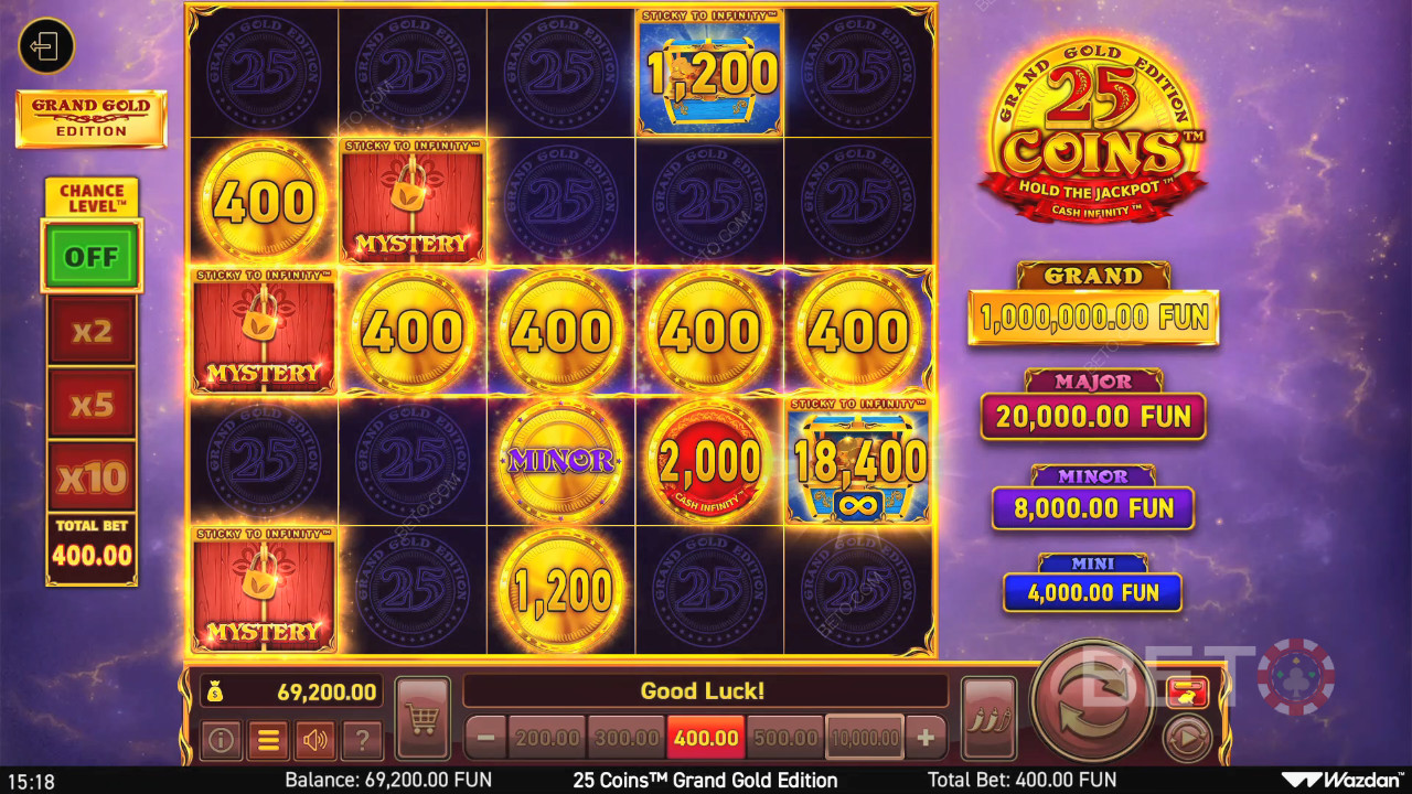25 Coins Grand Gold Edition Recensione di BETO Slots