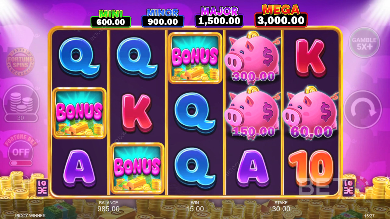 Le funzioni bonus spiegate in Piggy Winner da Inspired Gaming