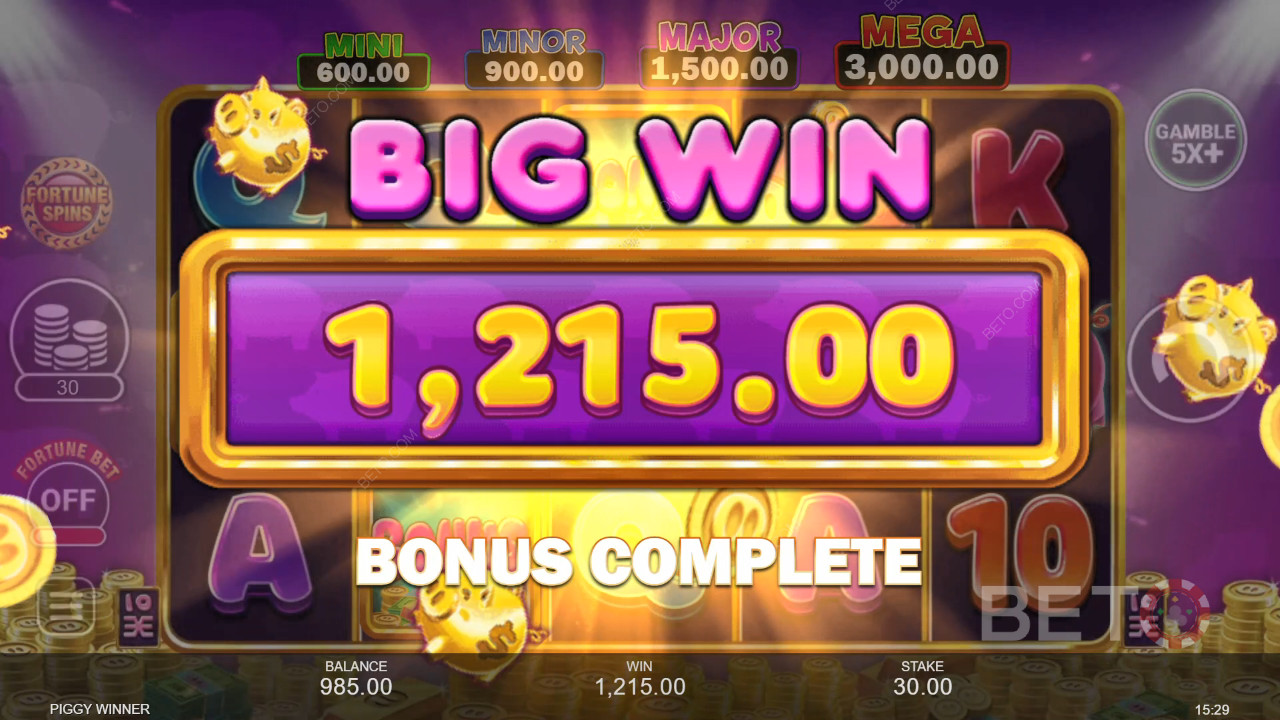 Vinci 8.333x la tua puntata nella slot Piggy Winner!