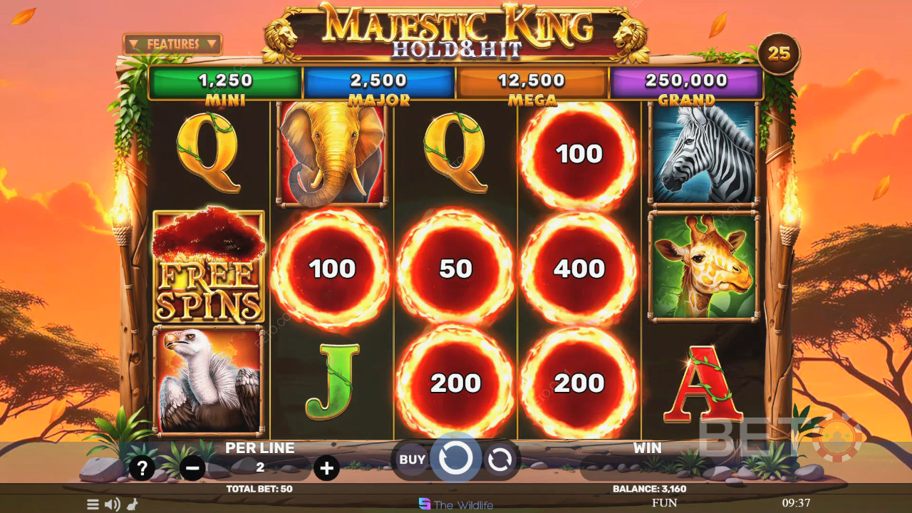 Majestic King - Hold & Hit Recensione di BETO Slots