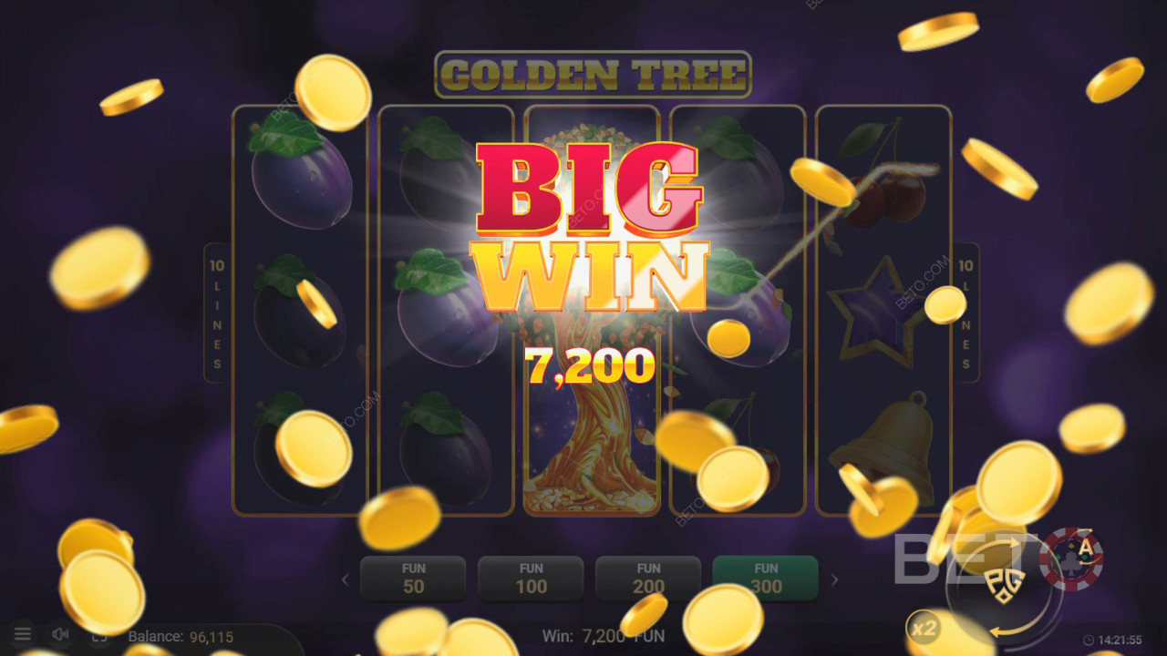 Vinci 5.000x la tua scommessa nella Video Slot Golden Tree!
