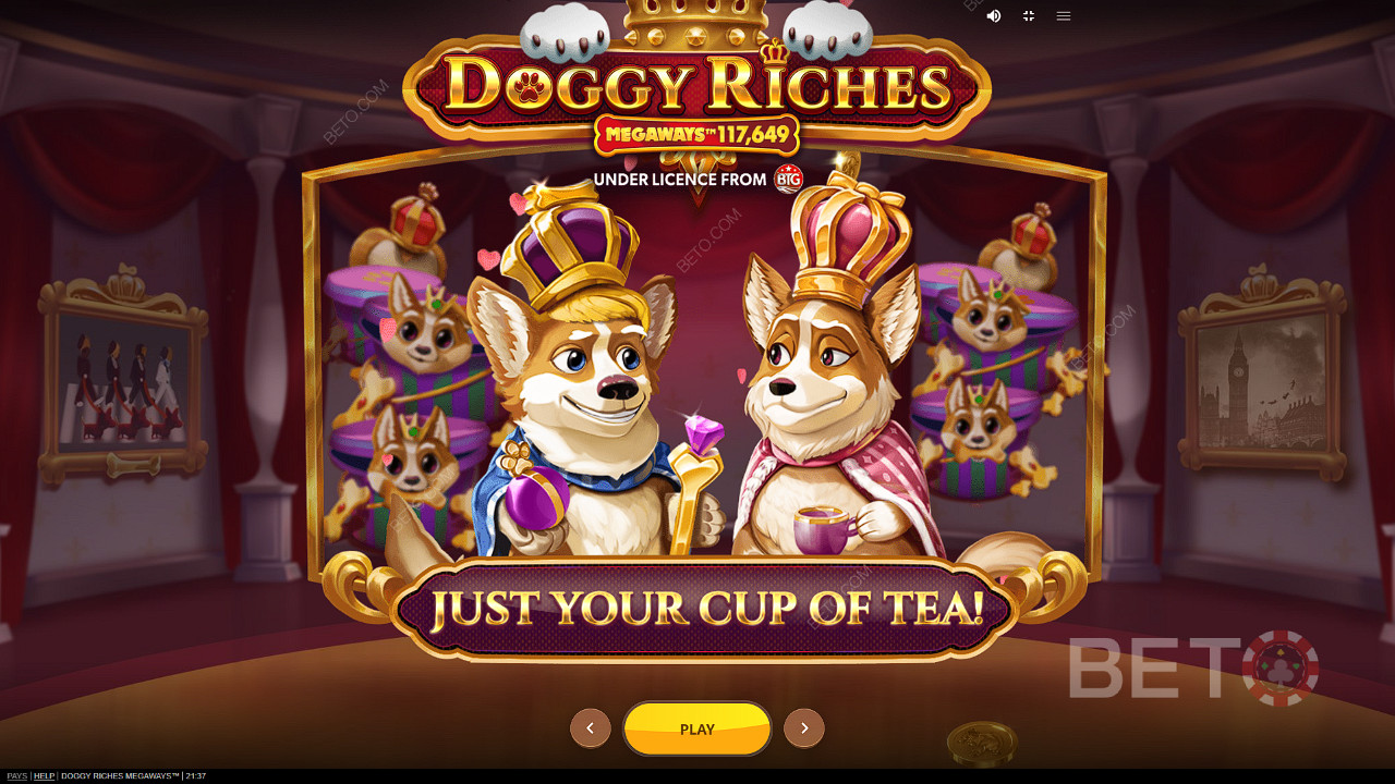 Godetevi una varietà di potenti funzioni nella slot Doggy Riches Megaways