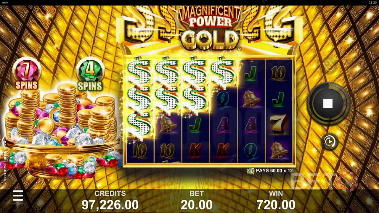 Recensione di Magnificent Power Gold da parte di BETO Slots