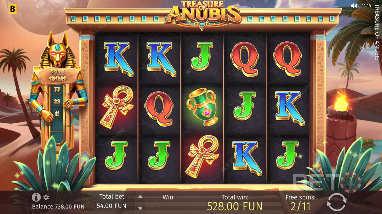 Come giocare al Tesoro di Anubis di BGaming