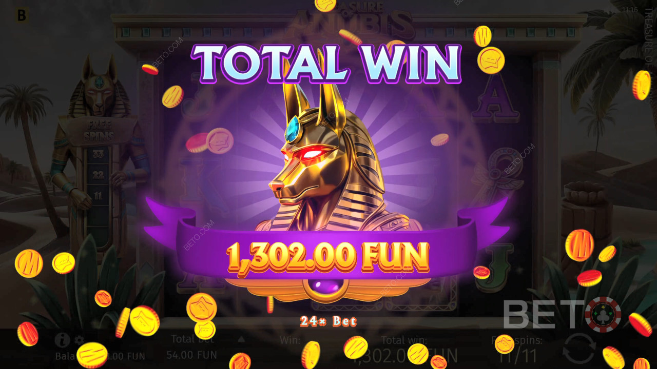 Vinci 1.939x la tua puntata nella slot online Treasure of Anubis!