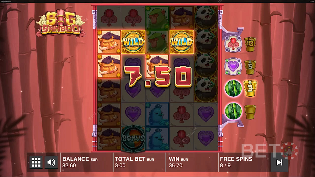 Godetevi il massimo potenziale dei giri gratuiti nella slot machine Big Bamboo.