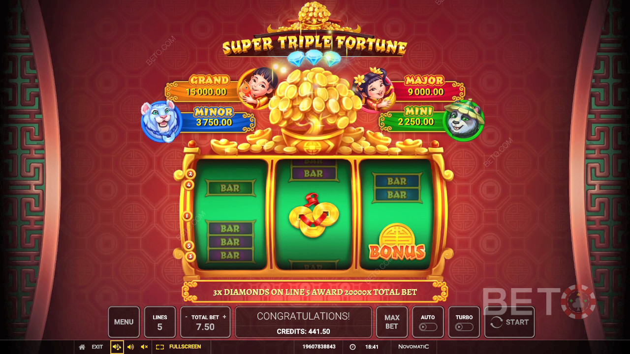 Recensione di Super Triple Fortune da parte di BETO Slots
