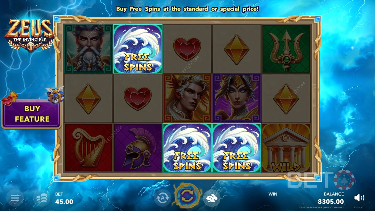 Zeus The Invincible Recensione di BETO Slots