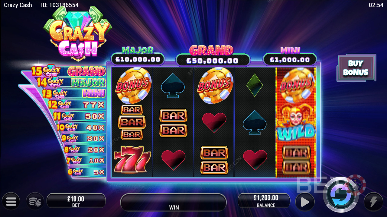 Recensione di Crazy Cash da parte di BETO Slots