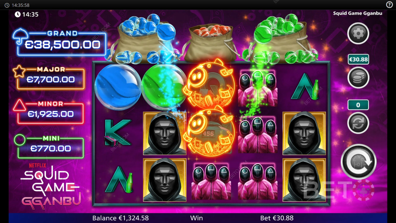 Recensione del gioco del calamaro Gganbu da parte di BETO Slots